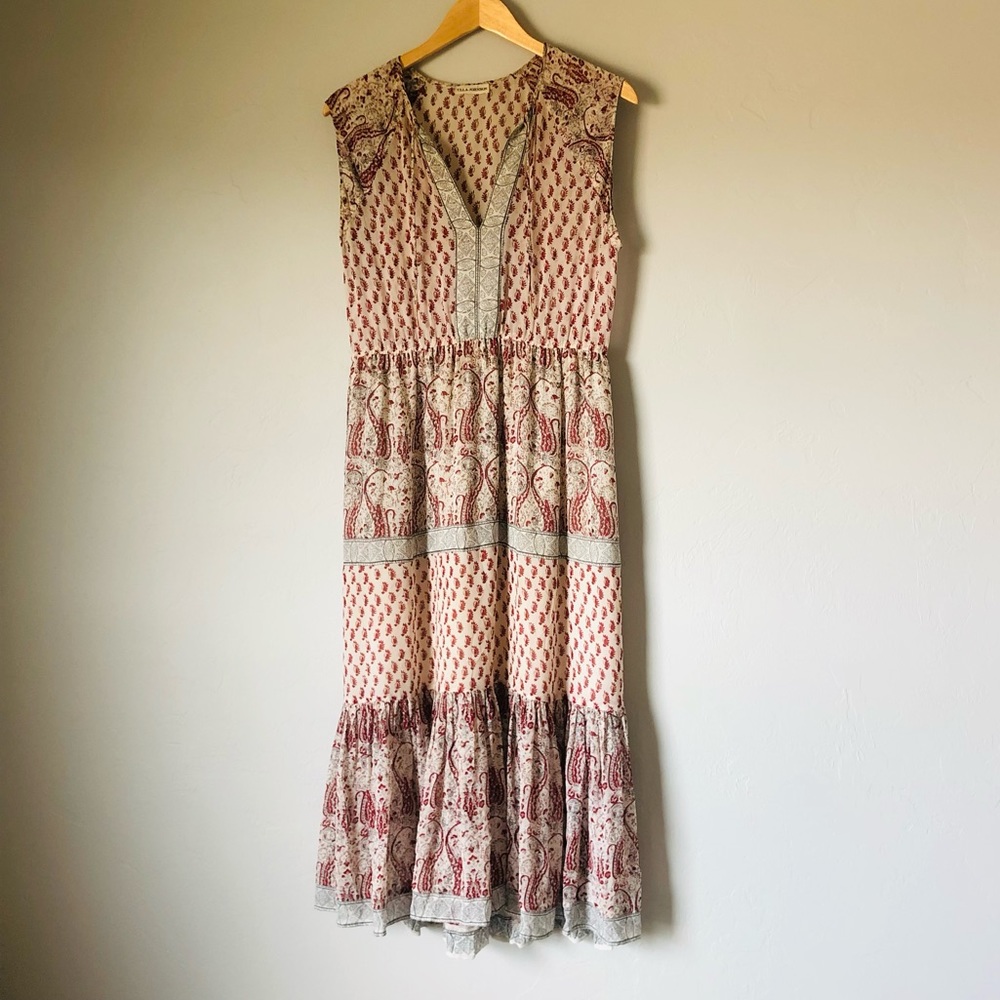 Ulla Johnson Georgette Tropez Midi Paisley Dress - Picture 5 of 16